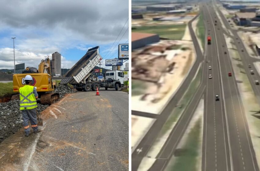  Obra para mudar acesso à BR-101 começa em Balneário Camboriú e promete reduzir congestionamentos
