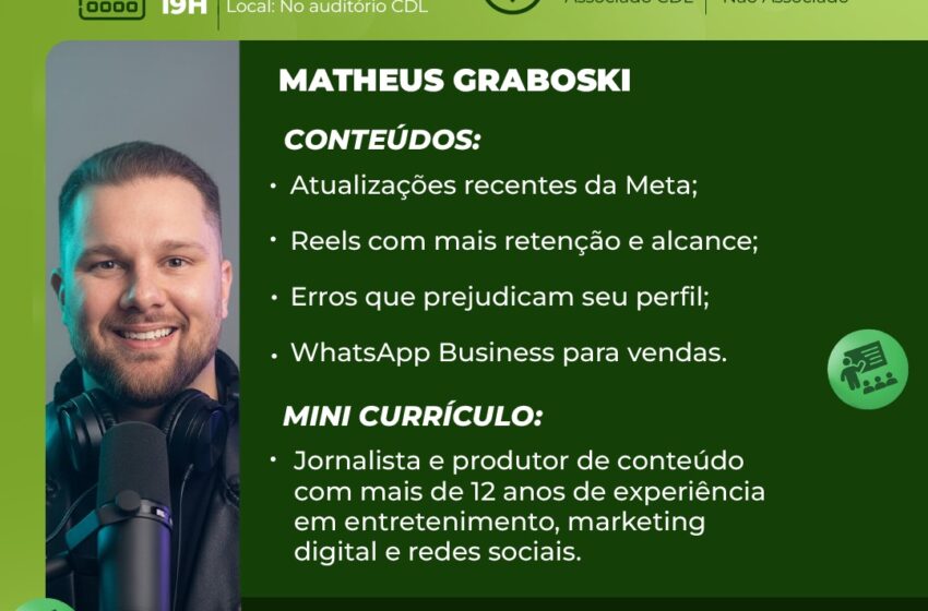  CDL Chapecó promove curso prático para ampliar resultados nas redes sociais