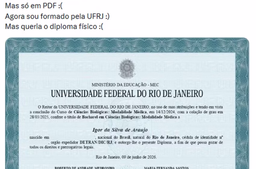  Diploma da faculdade agora é apenas digital; entenda o que mudou com a regra do MEC