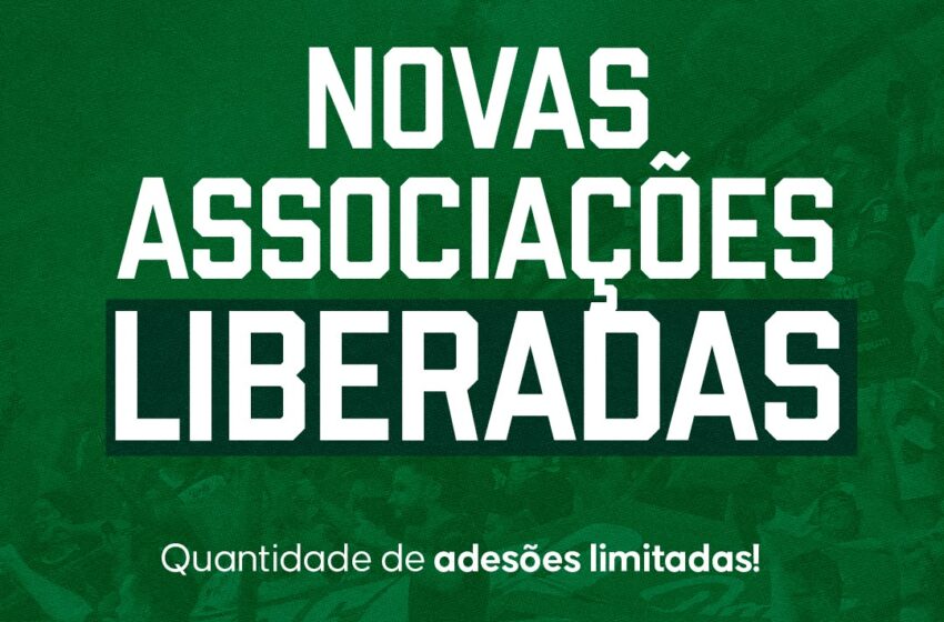  NOVAS ASSOCIAÇÕES LIBERADAS!